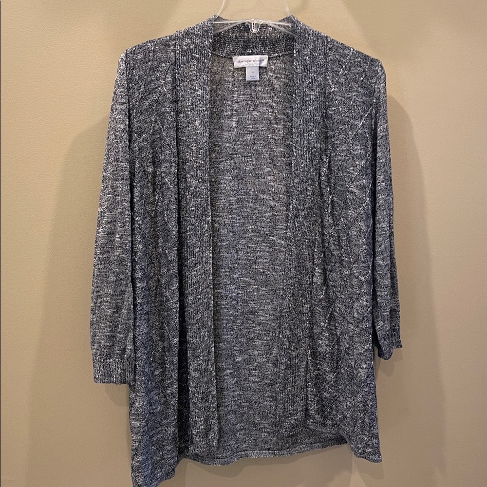 Christopher & Banks Charcoal Knit Cardigan